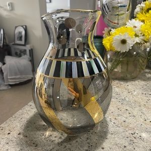 MACKENZIE CHILDS TANGO GLASS PITCHER